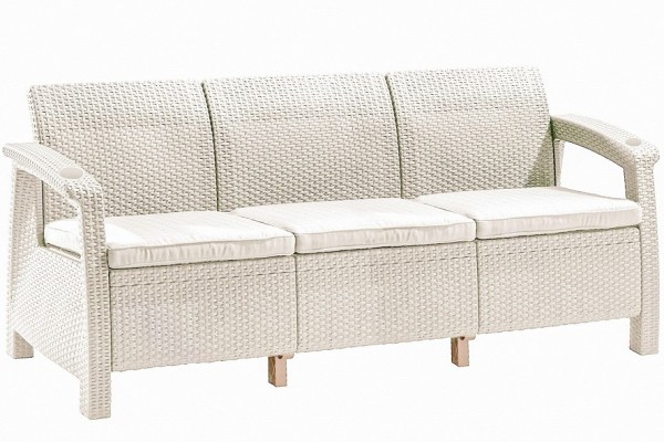 Трёхместный диван  Yalta Sofa 3 Seat белый купить в Оренбурге