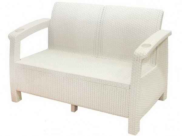 Двухместный диван Yalta Sofa Seаt белый купить в Оренбурге