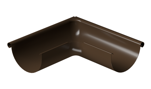 Угол внешний 90° D125 Döcke STAL PREMIUM Каштан, (RAL 8017) купить в Оренбурге