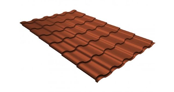 Металлочерепица кредо GL 0,5 GreenСoat Pural RR 750 кирпично-красный (RAL 8004 терракота) купить в Оренбурге