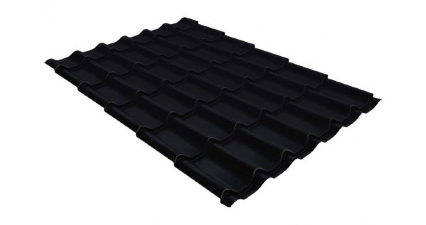 Металлочерепица классик GL 0,5 Velur20 RAL 9005 черный купить в Оренбурге