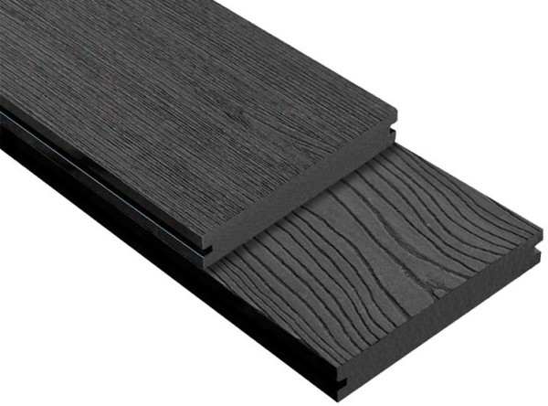 Террасная доска ДПК Outdoor 3D полнотелая STORM/OCEAN BLACK черная купить в Оренбурге