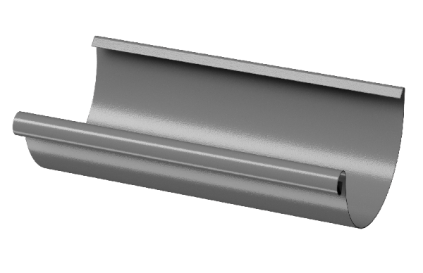 Желоб полукруглый D125 3 м Döcke STAL PREMIUM Графит, (RAL 7024) купить в Оренбурге