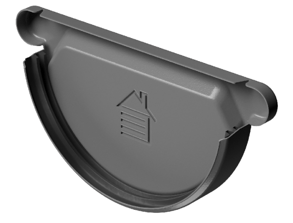 Заглушка желоба D125 Döcke STAL PREMIUM Графит, (RAL 7024) купить в Оренбурге