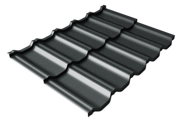 Металлочерепица модульная Квинта Uno Grand Line c 3D резом 0,5 Satin RAL 7016 антрацитово-серый купить в Оренбурге