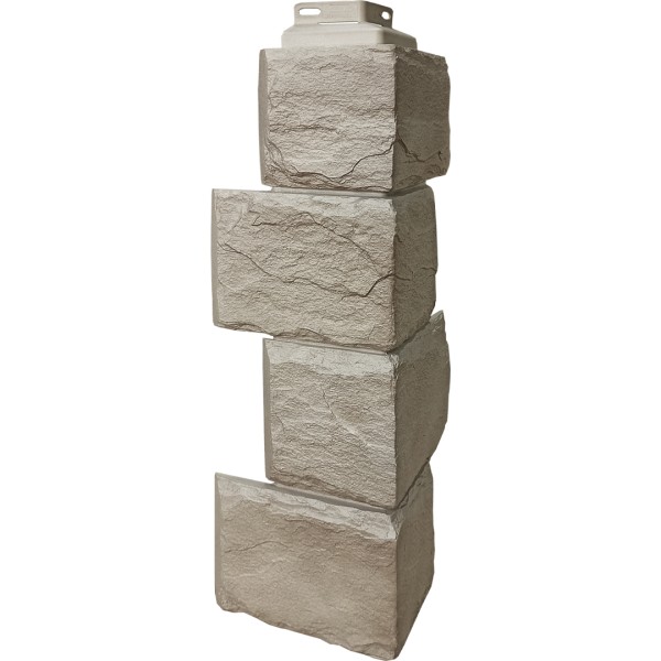 Цокольный сайдинг FineBer – Серия “Камень природный”, Угол наружный Песочный купить в Оренбурге