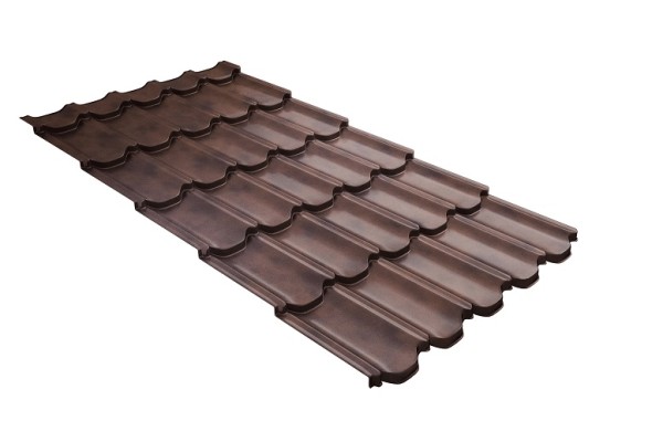 Металлочерепица квинта плюс с  3D резом 0,45 Safari Twincolor Brown купить в Оренбурге