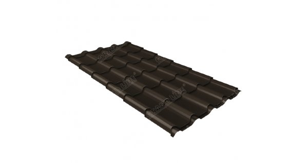 Металлочерепица камея GL 0,5 GreenCoat Pural matt RR 32 темно-коричневый (RAL 8019 серо-коричневый) купить в Оренбурге