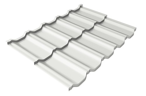 Металлочерепица модульная Квинта Uno Grand Line c 3D резом 0,5 Satin RAL 9003 сигнальный белый купить в Оренбурге