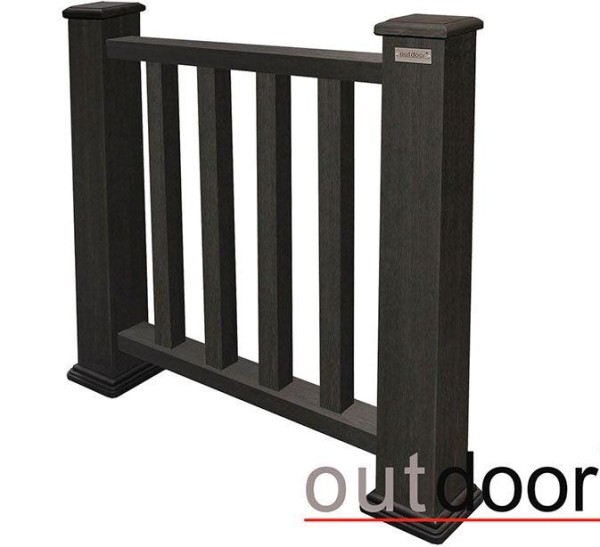 Ограждение из ДПК Outdoor Классик 3D STORM чёрный купить в Оренбурге