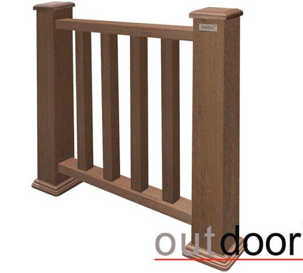Ограждение из ДПК Outdoor Классик 3D STORM коричневый микс купить в Оренбурге