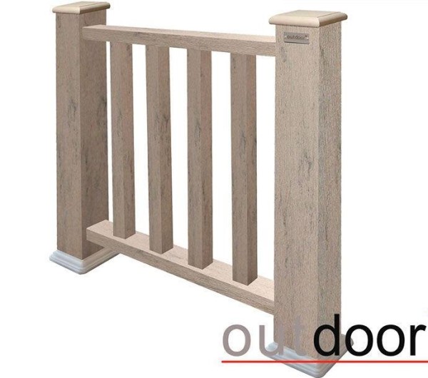 Ограждение из ДПК Outdoor Классик 3D STORM серый микс купить в Оренбурге