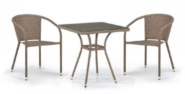 Комплект плетеной мебели AFINA из иск. ротанга T282BNT/Y137C-W56 Light Brown 2Pcs купить в Оренбурге