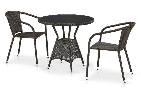 Комплект плетеной мебели AFINA из иск. ротанга T707ANS/Y137C-W53 Brown 2Pcs купить в Оренбурге