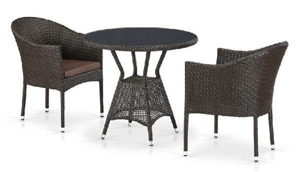 Комплект плетеной мебели AFINA из иск. ротанга T707ANS/Y350-W53 Brown 2Pcs купить в Оренбурге