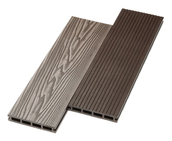 Террасная доска ДПК NanoWood двусторонняя New 3D тиснение + вельвет Венге купить в Оренбурге