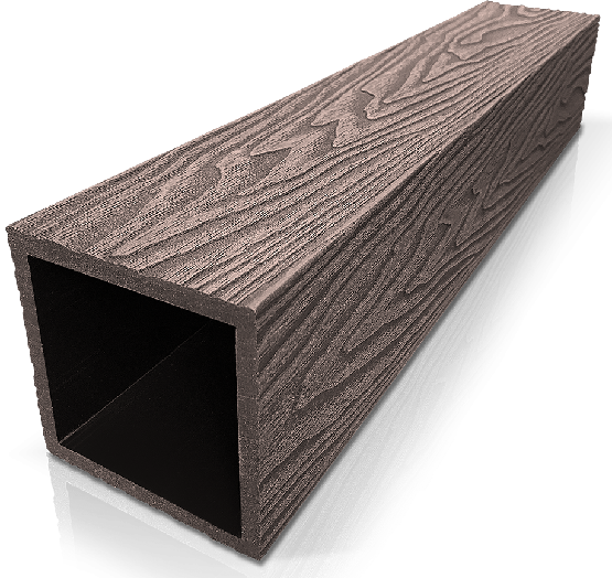 Столб ДПК 3D GardenParkett фактура дерева Венге купить в Оренбурге
