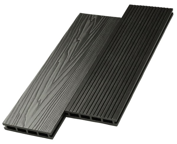 Террасная доска ДПК NanoWood двусторонняя New 3D тиснение + вельвет Графит купить в Оренбурге