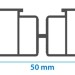 Лага алюминиевая KRONEX 50x25x3000 мм несущая купить в Оренбурге