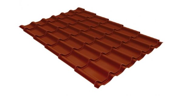 Металлочерепица классик GL 0,5 Velur20 RAL 8004 терракота купить в Оренбурге