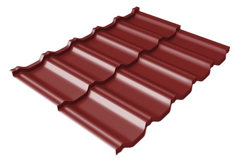 Металлочерепица модульная Квинта Uno Grand Line c 3D резом 0,5 Satin RAL 3011 коричнево-красный купить в Оренбурге
