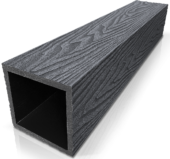 Столб ДПК 3D GardenParkett фактура дерева Графит купить в Оренбурге