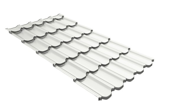 Металлочерепица квинта плюс с 3D резом 0,5 Satin RAL 9003 сигнальный белый купить в Оренбурге
