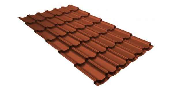 Металлочерепица квинта плюс 0,5 GreenCoat Pural RR 750 кирпично-красный (RAL 8004 терракота) купить в Оренбурге