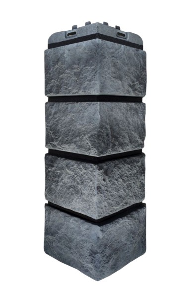 Угол наружный Grand Line Колотый Камень Антрацит, Шов чёрный купить в Оренбурге